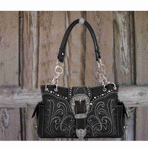 Montana West Concealed Weapon Old West Style Buckle Purse Handbag Satchel